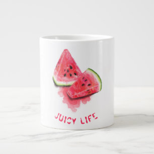 Mugs de pastèque douce - Texte personnalisé