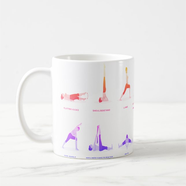 Mugs de pose de yoga personnalisés pour le don (Gauche)
