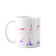 Mugs de yoga personnalisés avec des postures pour