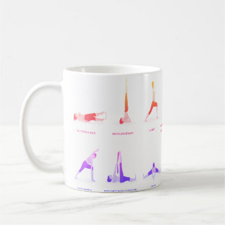 Mugs de yoga personnalisés avec des postures pour