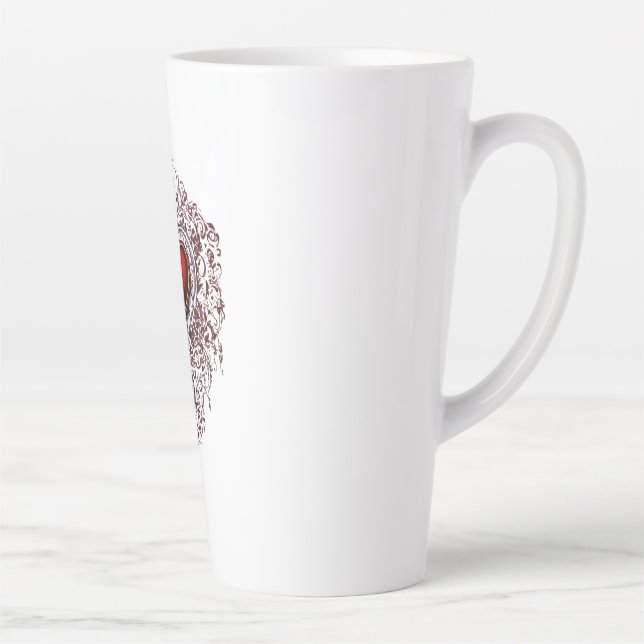 Mugs imprimés coeur |Bouchons de café |Coeur Desig (Droite)