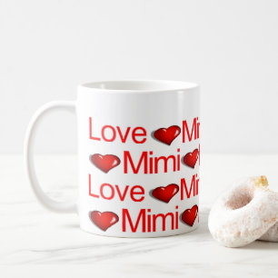 Mugs Joyeuse Saint-Valentin Amour Mimi Cœurs Rouge