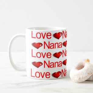 Mugs Joyeuse Saint-Valentin Amour Nana Cœurs Rouge