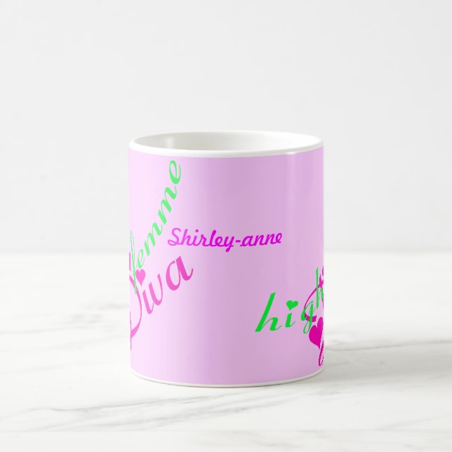 Mugs personnalisables High Femme Diva (Centre)