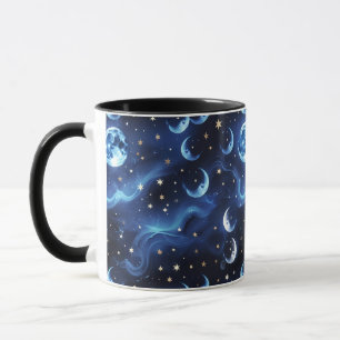 Mugs – Phase Lunaire Céleste Bleu Saphir Luxe