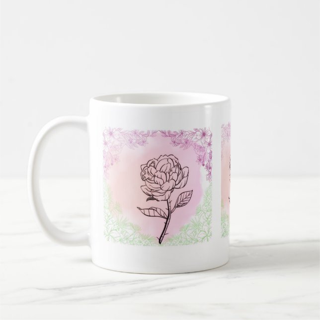 Mugs & Tasses || Mug Rose Bloom (Gauche)