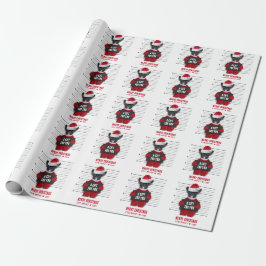 Mugshot Bad Santa's Dog Funny Christmas Geschenkpapier