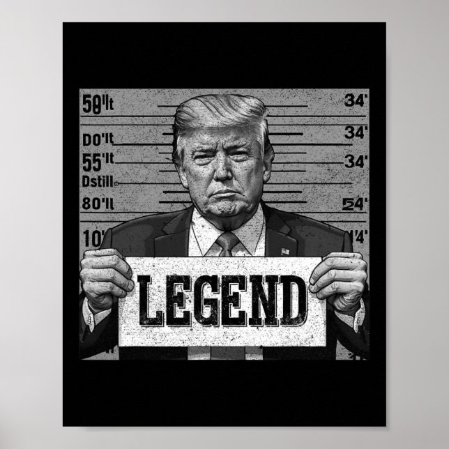 Mugshot Funny Trump 2024 Poster (Vorne)