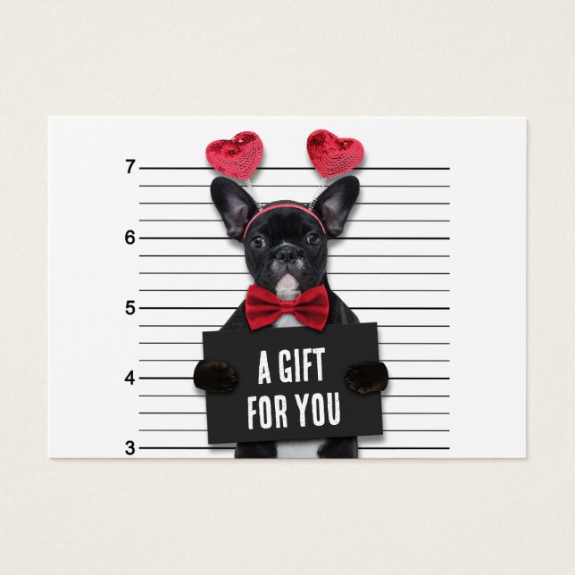 Mugshot Guilty Liebe Valentinstag Geschenkkarte (Vorderseite)