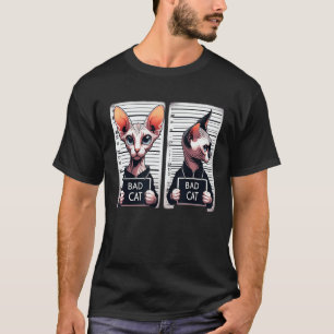 Mugshot Sphynx Sign Bad Cat Niedlich Spaß & Cats L T-Shirt