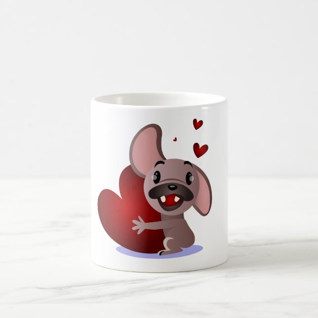 Mugsy in der Liebe Kaffeetasse (Mittel)