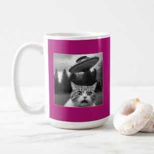 Mugue Tasse Autoportrait de Chat UFO Drôle