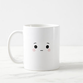 Mugueau Visage Neutre Mignon Tasse à Café Minimali