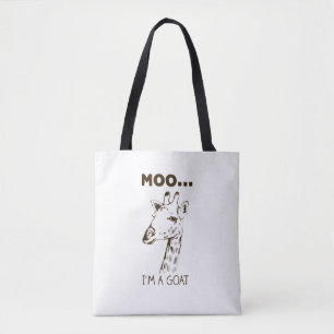 Muh Ich Bin Eine Ziege Lustige Grafik Giraffe Vint Tasche