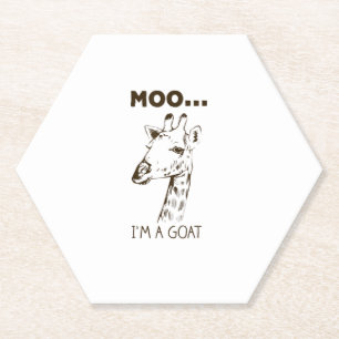 Muh Ich Bin Eine Ziege Lustige Grafik Giraffe Vint Untersetzer