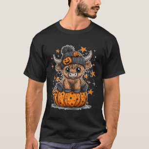 Muh ich meine Boo Lustiger Herbst-Kürbis-Kuh Hallo T-Shirt