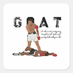 Muhammad Ali Quadratischer Aufkleber