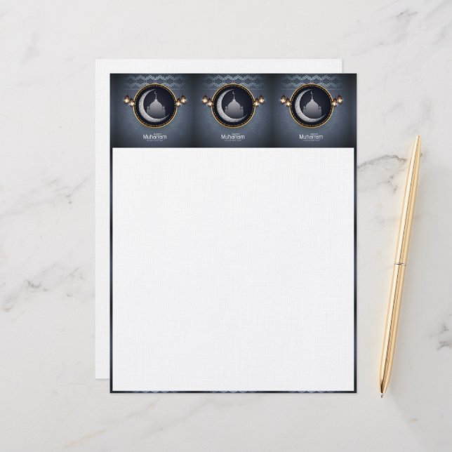 Muharram Letterhead Briefbogen (Vorderseite/Rückseite Beispiel)