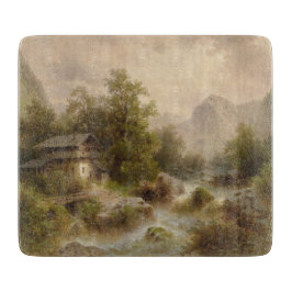 Mühle auf einem Bergbach (von Albert Rieger) Schneidebrett