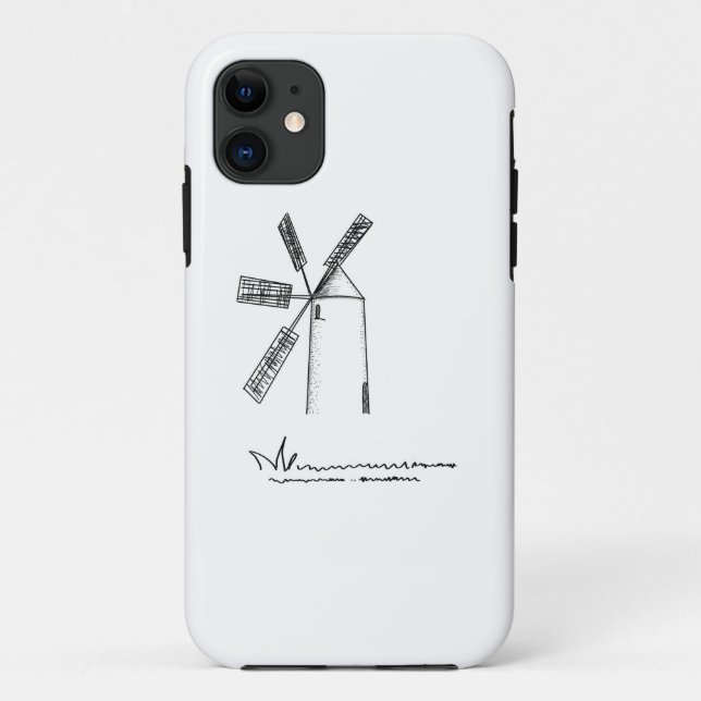 Mühle auf weißem Untergrund Case-Mate iPhone Hülle (Rückseite)