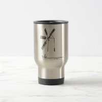 Mühle auf weißem Untergrund