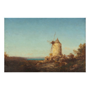 Mühle von Saint-Mitre, bei Martigues Poster