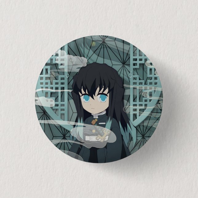 Muichiro Tokito Chibi Button (Vorderseite)