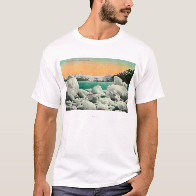 Muir Gletscher und Eisberge in Alaska #1State T-Shirt (Vorderseite)