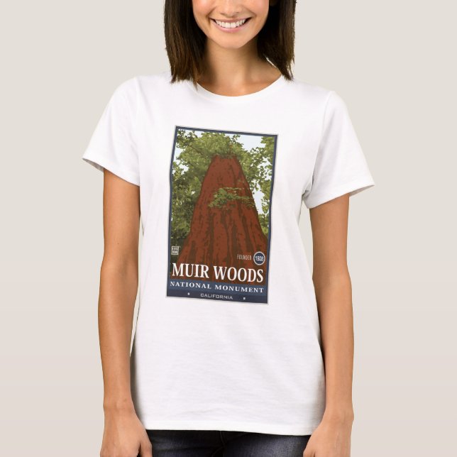 Muir Holz-nationales Monument 3 T-Shirt (Vorderseite)