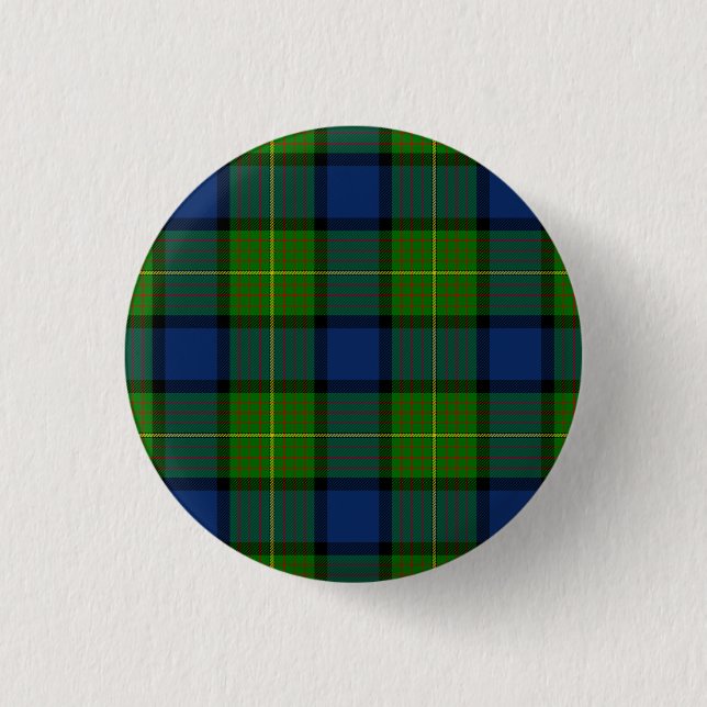 Muir Moore tartan blau kariert Button (Vorderseite)