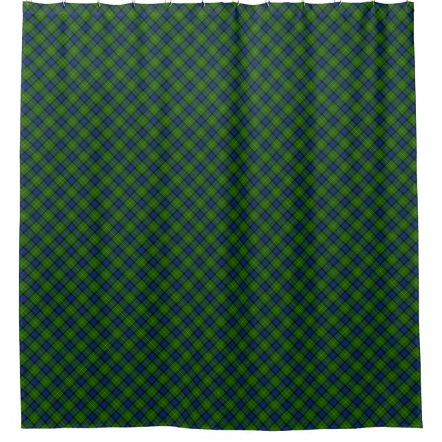 Muir Moore tartan blau kariert Duschvorhang (Vorderseite)