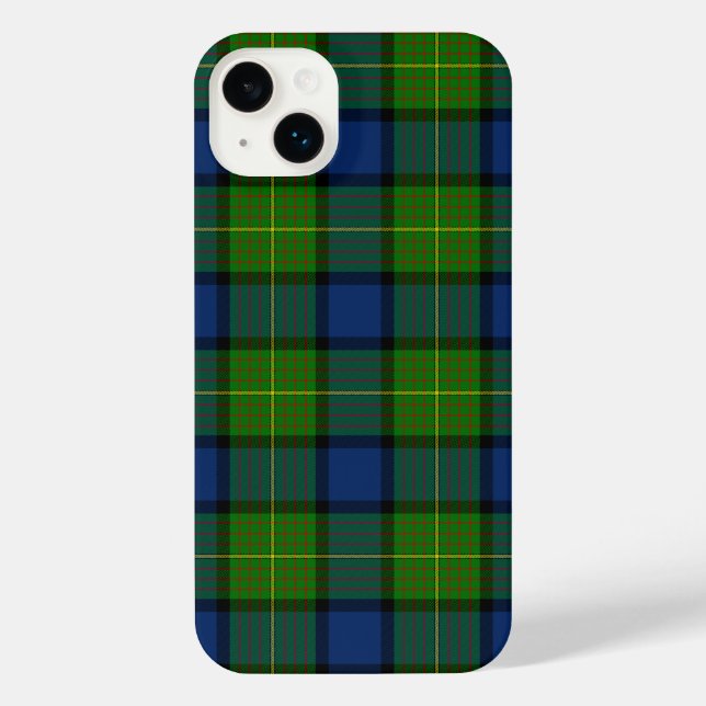 Muir Moore tartan blau kariert iPhone 14 Plus Hülle (Rückseite)