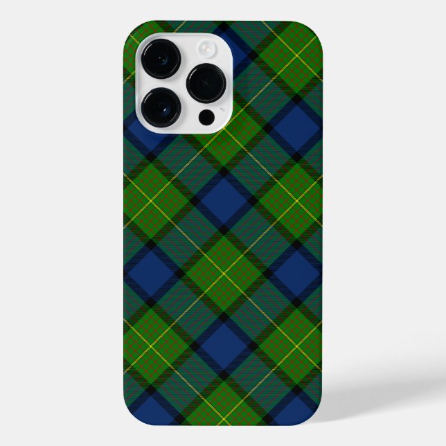 Muir Moore tartan blau kariert iPhone 14 Pro Max Hülle (Rückseite)