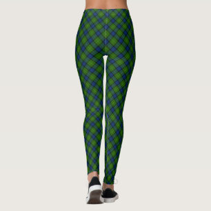 Muir Moore tartan blau kariert Leggings