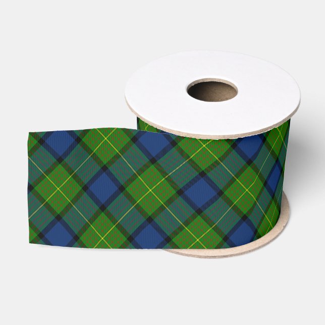 Muir Moore tartan blau kariert Ripsband (Spule)