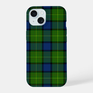 Muir Moore Tartan grün blau kariert iPhone 15 Hülle