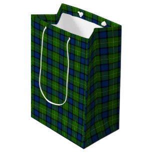 Muir Moore Tartan Grün Blau Karo Mittlere Geschenktüte