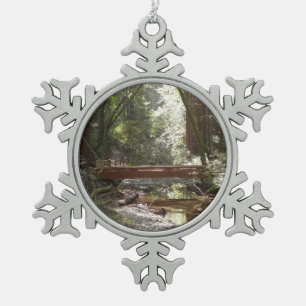 Muir Woods Brücke II Schneeflocken Zinn-Ornament