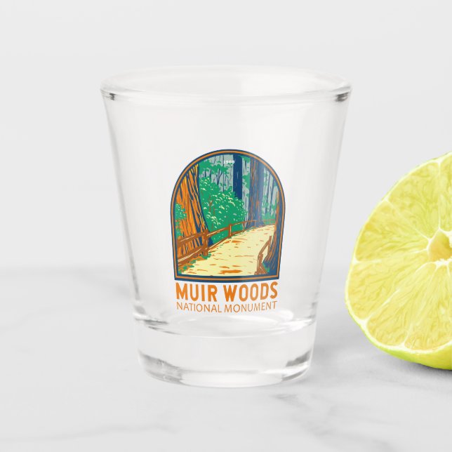 Muir Woods National Monument California Emblem Schnapsglas (Vorderseite)