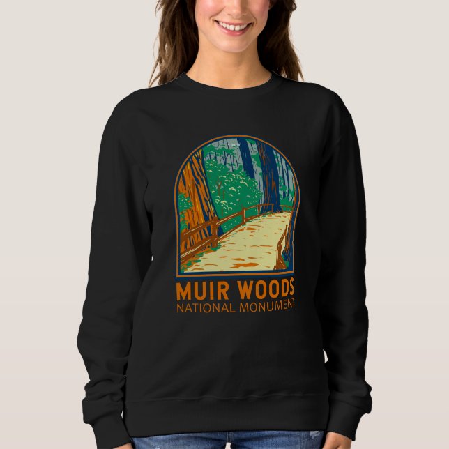 Muir Woods National Monument California Emblem Sweatshirt (Vorderseite)