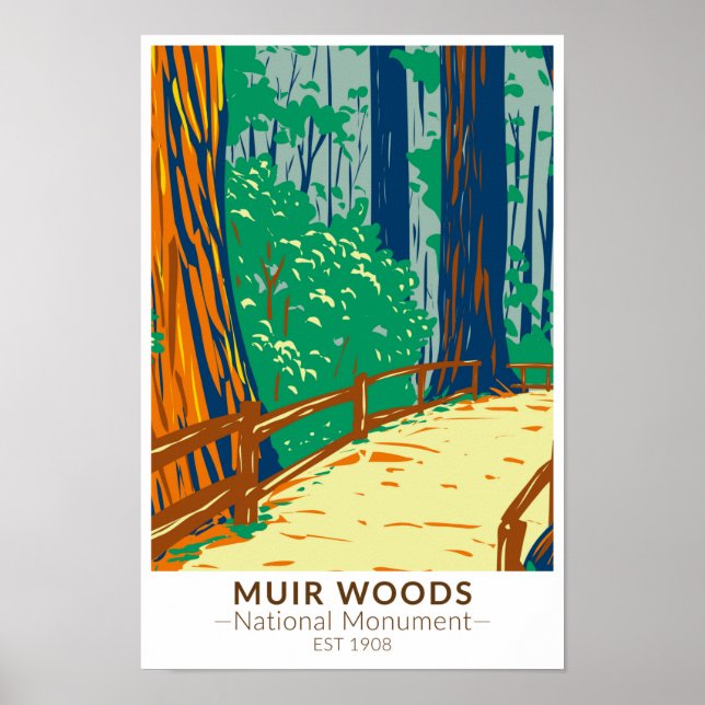 Muir Woods National Monument California Vintag Poster (Vorne)