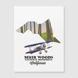 Muir Woods National Monument Karte Reiseplakat.