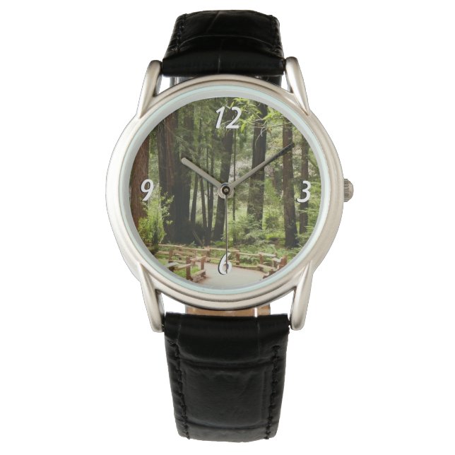 Muir Woods Path I Naturefotografie Armbanduhr (Vorderseite)