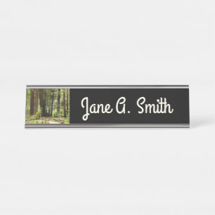 Muir Woods Path I Naturefotografie Schreibtischnamensplakette