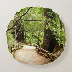 Muir Woods Pfad II Naturfotografie Rundes Kissen