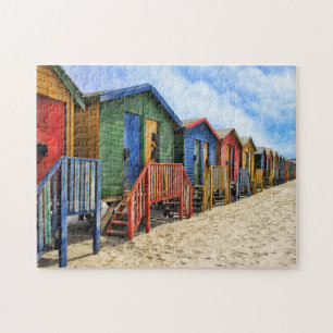 Muizenberg Bunte Ferienhäuser am Strand