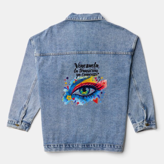 mujer Venezuela – Libertad y transición | Estilo Jeansjacke (Rückseite)