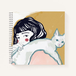 Mujer y Gato Notizbuch