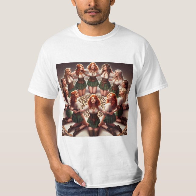 Mujeres Celtas: La Belleza del Nudo Celta T-Shirt (Vorderseite)