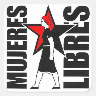 Mujeres-Flechtenaufkleber Quadratischer Aufkleber